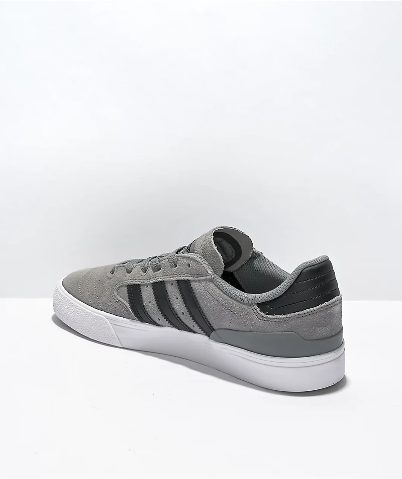 adidas Busenitz Vulc II Grey, Black, & White Shoes