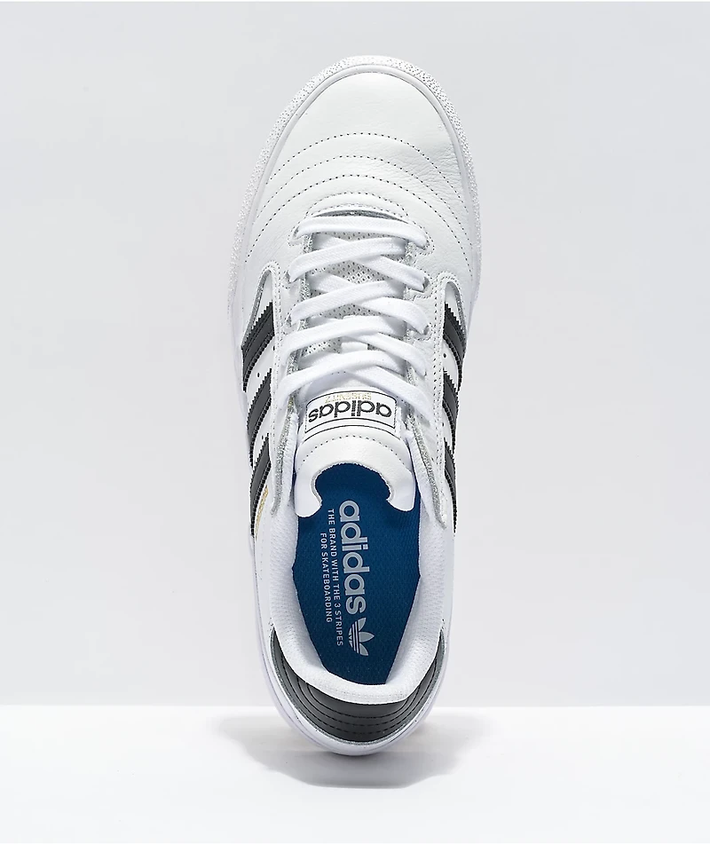 adidas Busenitz Vulc II White, Black, & Gold Shoes