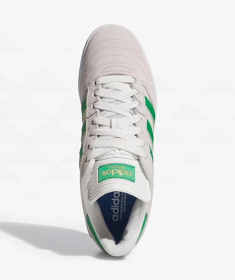 adidas Busenitz White & Green Skate Shoes