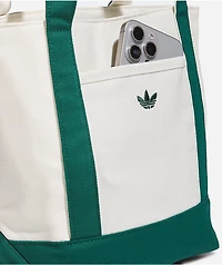 adidas Canvas White & Green Mini Tote Bag