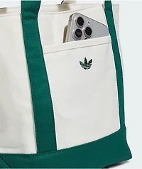 adidas Canvas White & Green Mini Tote Bag