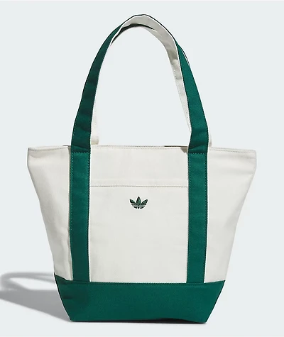 adidas Canvas White & Green Mini Tote Bag