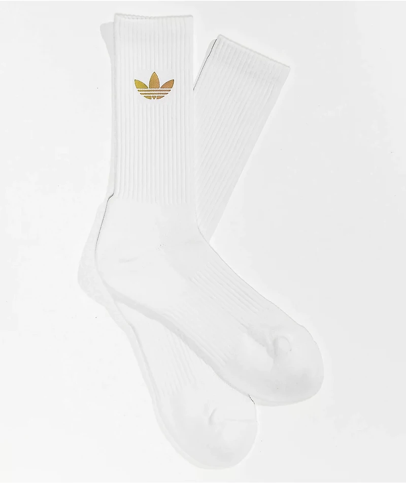 adidas Color Shift Reflective Logo White Crew Socks