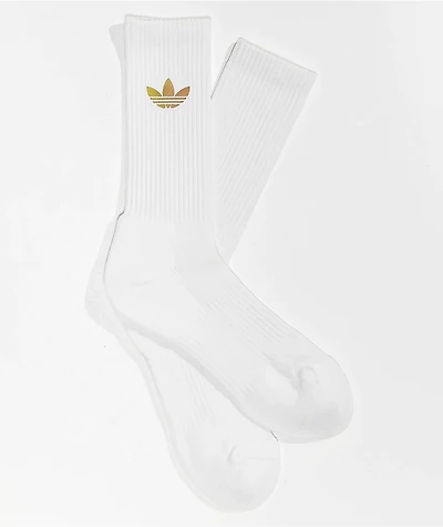 adidas Color Shift Reflective Logo White Crew Socks