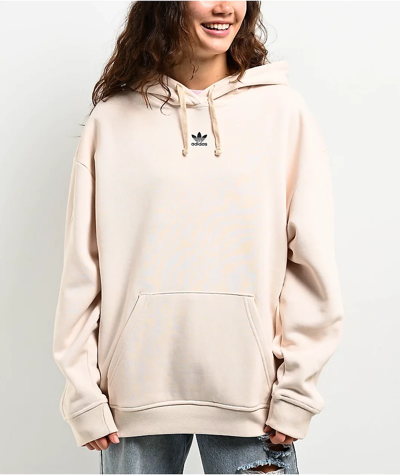 adidas Essentials Oversized Crème Hoodie