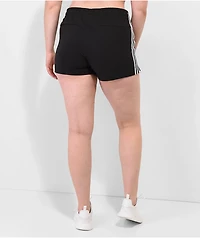 adidas Essentials Slim 3-Stripe Black Shorts