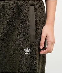 adidas Essentials Teddy Fleece Olive Sweatpants