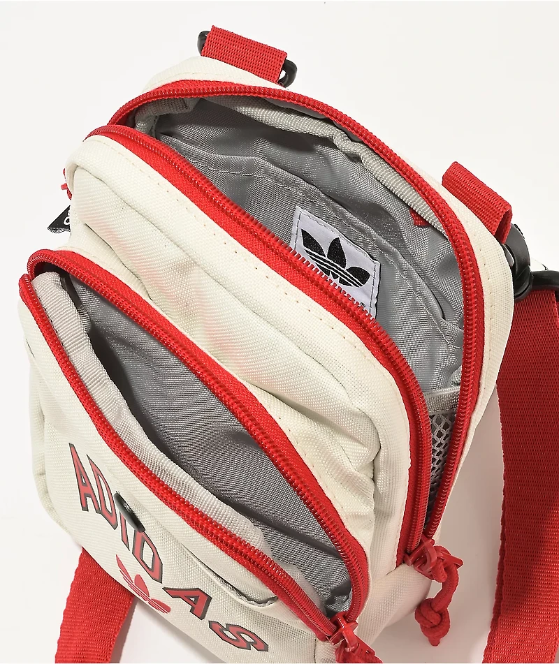adidas Fest Off White & Scarlet Crossbody Bag