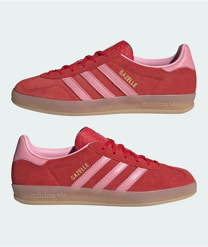 adidas Gazelle ADV Better Scarlet, Light Pink & Gum Skate Shoes