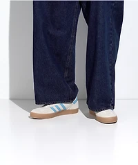 adidas Gazelle ADV Cream White, Blue & Gum Skate Shoes