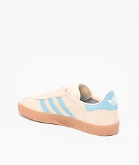 adidas Gazelle ADV Cream White, Blue & Gum Skate Shoes