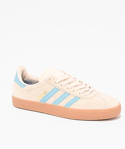 adidas Gazelle ADV Cream White, Blue & Gum Skate Shoes