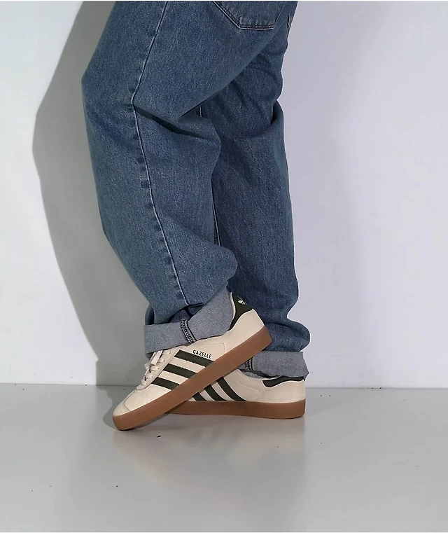 adidas gazelle silver green womens Adidas x Foot Industry Unisex Gazelle Indoor Cream White Low Top Sneakers main image 0