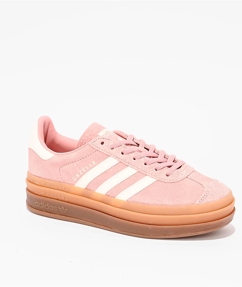 adidas Gazelle Bold Pink, White & Gum Platform Shoes