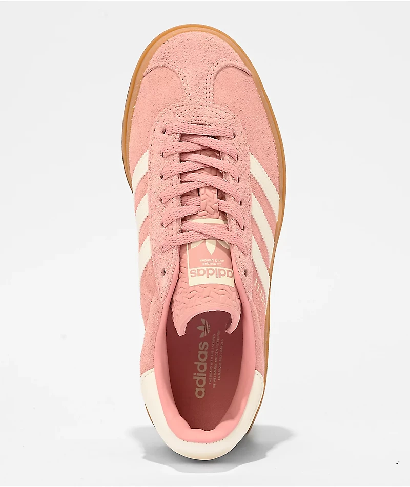 adidas Gazelle Bold Pink, White & Gum Platform Shoes