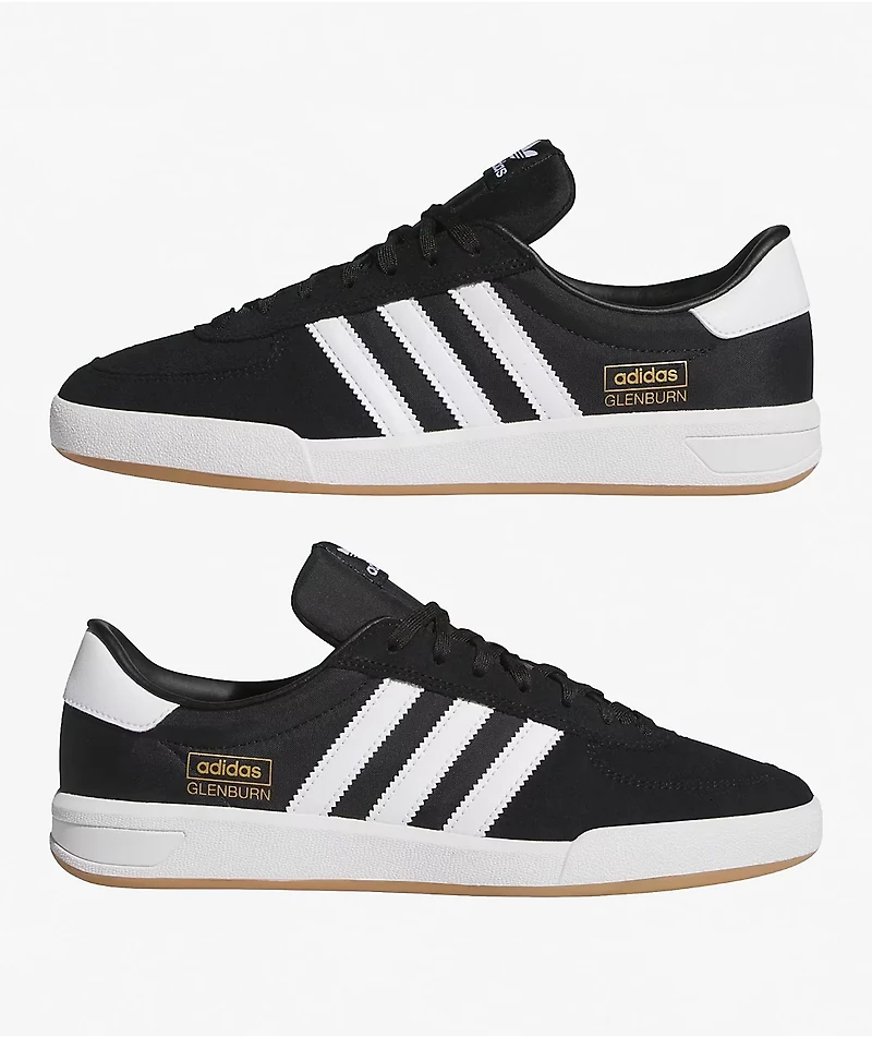 adidas Glenburn ADV Black & White Skate Shoes