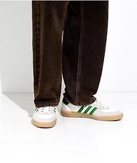 adidas Glenburn ADV White, Green, & Gum Skate Shoes
