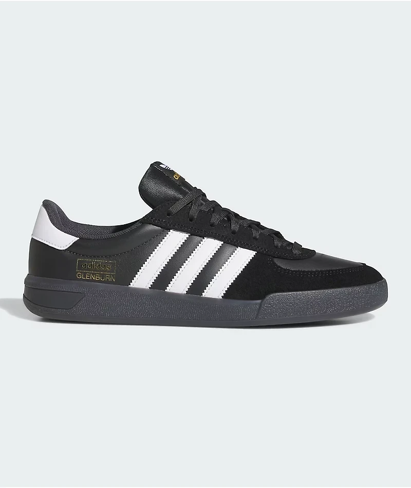 adidas Glendburn ADV Core Black, Cloud White & Carbon Skate Shoes