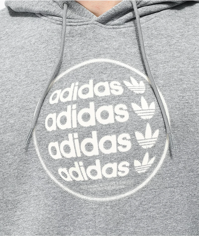 adidas Globe Graphic Heather Grey Hoodie
