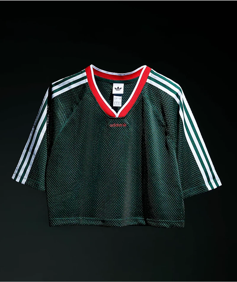 adidas Green Crop Mesh Jersey