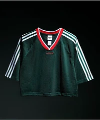 adidas Green Crop Mesh Jersey