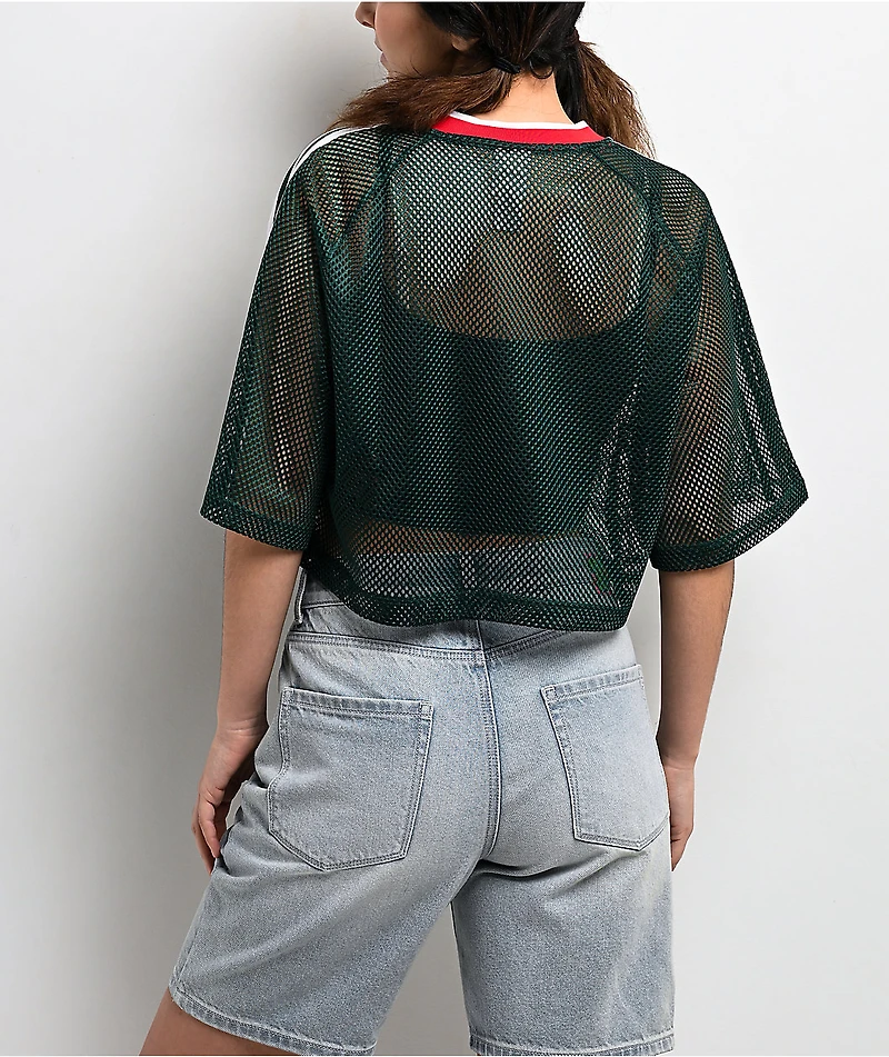 adidas Green Crop Mesh Jersey