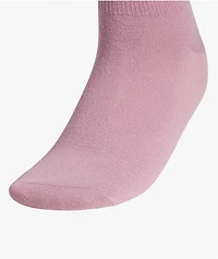adidas Icons 3 Pack Pink, White & Black Quarter Socks