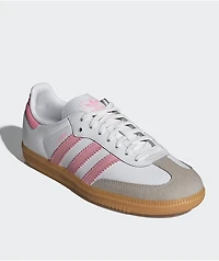 adidas Kids Samba OG White, Pink & Gum Shoes