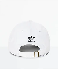 adidas Men's Trefoil Curved Bill White Strapback Hat