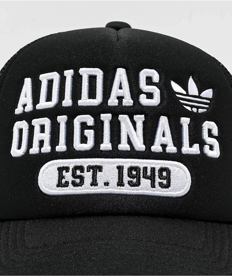 adidas New Prep Black Trucker Hat