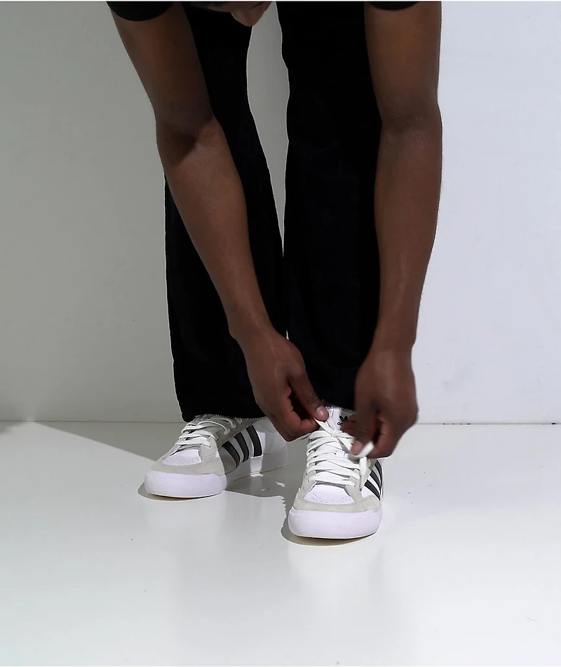 adidas Nora Crystal White & Core Black Skate Shoes
