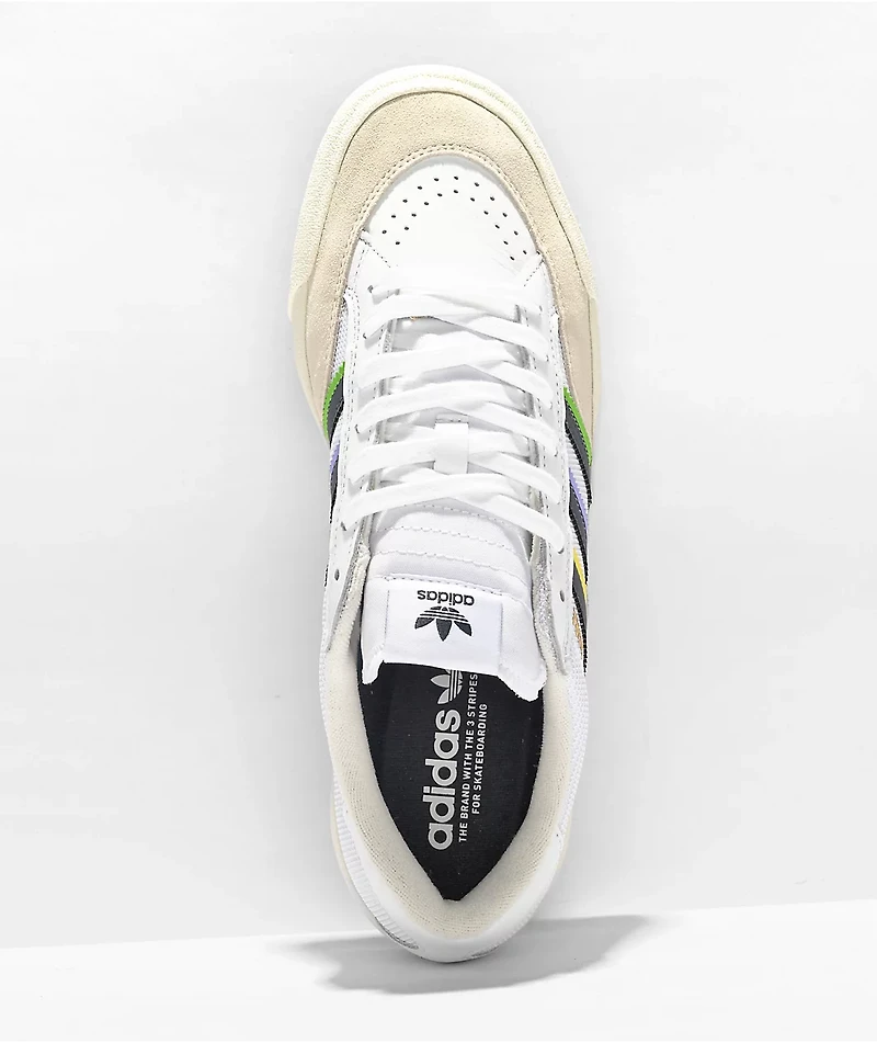 adidas Nora White, Navy, & Gold Skate Shoes