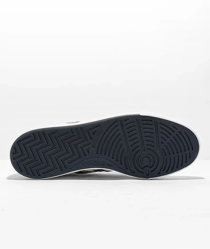 adidas Nora White, Navy, & Gold Skate Shoes