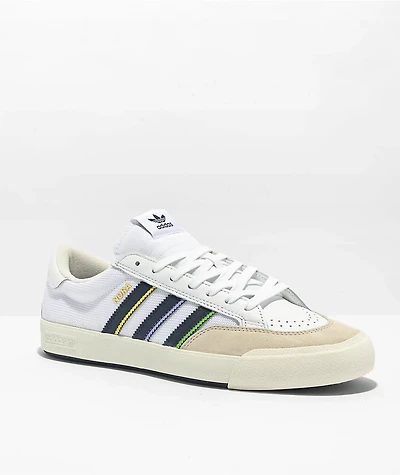 adidas Nora White, Navy, & Gold Skate Shoes
