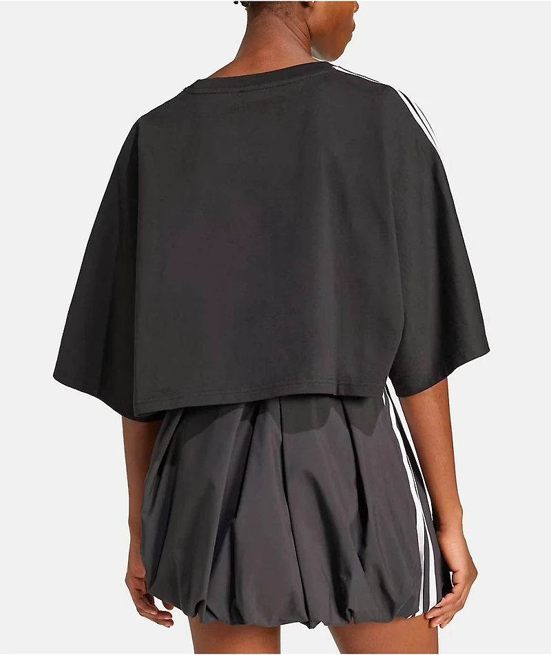 adidas Originals Adilenium Season 3 Black Boxy Crop T-Shirt