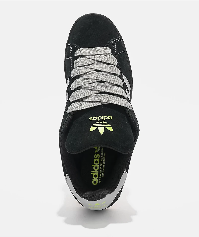 adidas Originals Campus 90's Core Black, Grey Two & Gold Metallic Skate Shoes