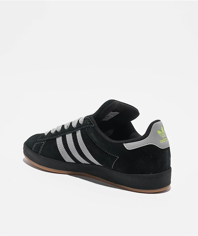 adidas Originals Campus 90's Core Black, Grey Two & Gold Metallic Skate Shoes