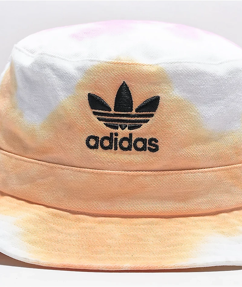 adidas Originals Color Wash Peach Tie Dye Bucket Hat