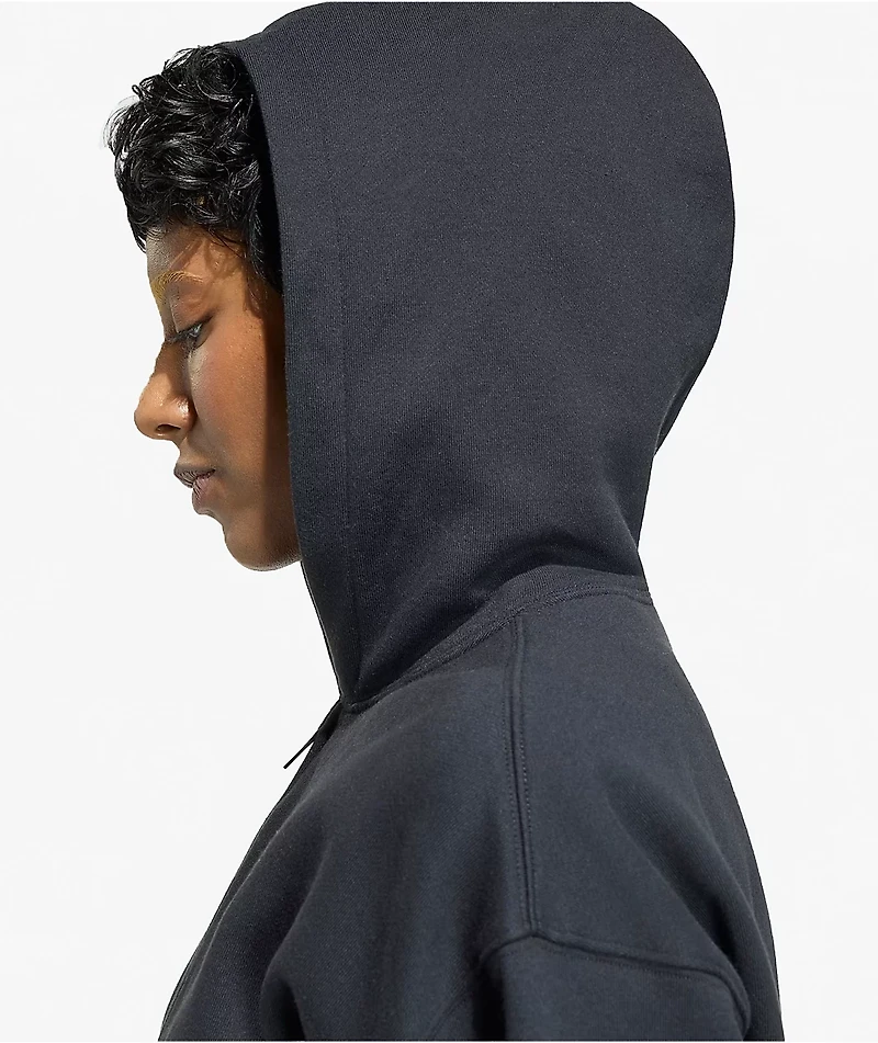 adidas Originals Essentials Fleece Black Crop Zip Hoodie