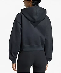 adidas Originals Essentials Fleece Black Crop Zip Hoodie