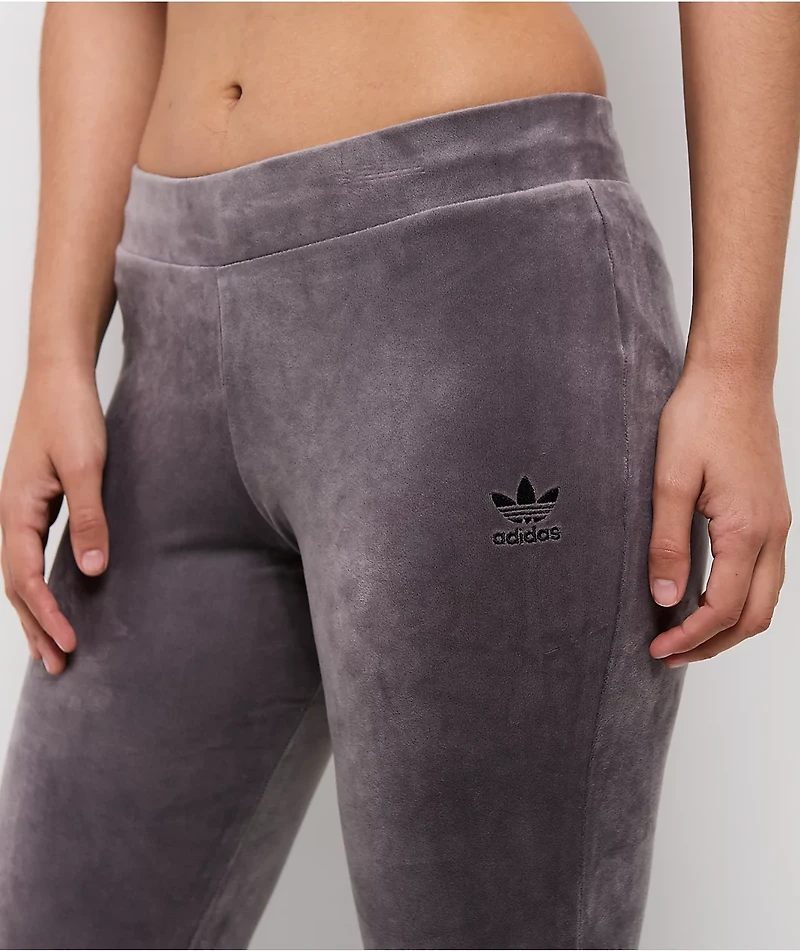 adidas Originals Essentials Grey Velour Flare Track Pants