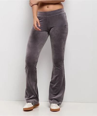 adidas Originals Essentials Grey Velour Flare Track Pants