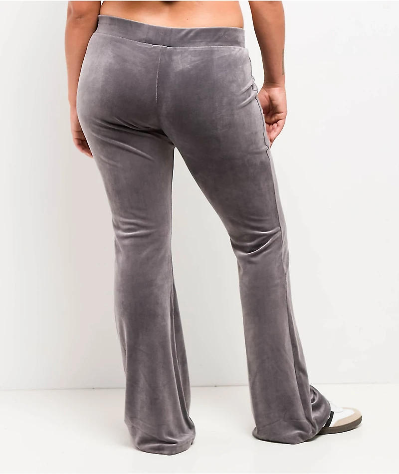 adidas Originals Essentials Purple Velour Flare Track Pants
