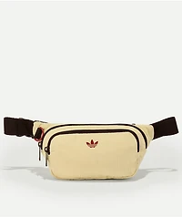 adidas Originals For All Warm Vanilla Yellow, Aurora Coffee Brown & Team Victory Red Fanny Pack