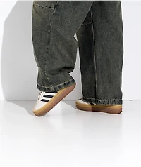 adidas Originals Gazelle Bold Cream White, Black & Sand Platform Shoes