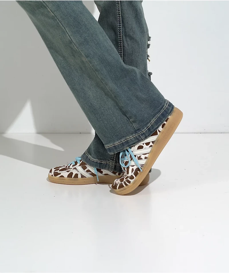 adidas Originals Handball Spezial Cow Print Brown, White & Blue Shoes