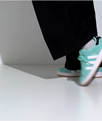 adidas Originals Kids' Campus 00S J Semi Flash Aqua, FTW White, & Gum2 Skate Shoes