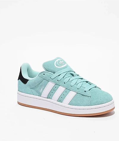 adidas Originals Kids' Campus 00S J Semi Flash Aqua, FTW White, & Gum2 Skate Shoes