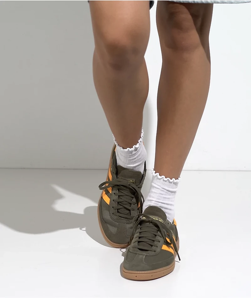 adidas Originals Kids Handball Spezial Energy Green, Pure Sulfur & Gum Shoes
