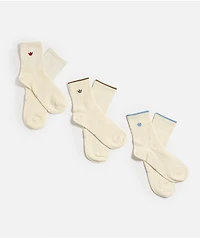 adidas Originals Lund Natural 3 Pack High Quarter Crew Socks